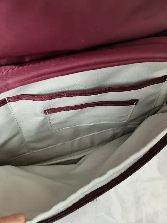 Tumi Burgundy Crossbody Backpack with Gold Hardware - Picture 6 of 10